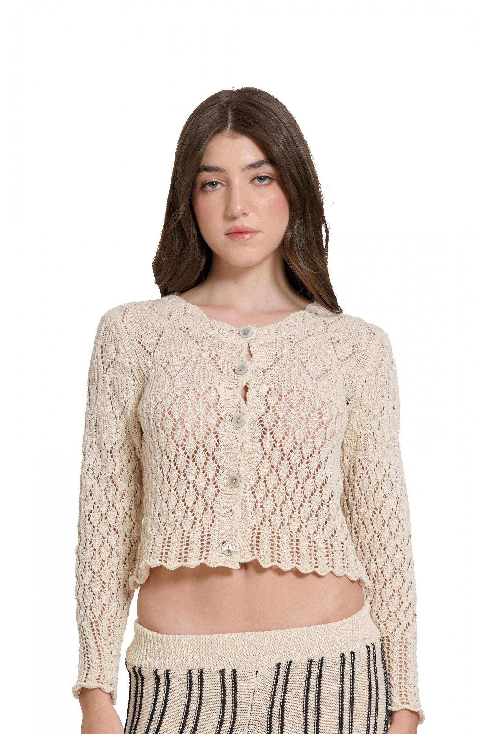 Cardigan Cotton Beige